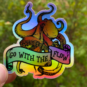 Flossy Roxx Octopus Octo Sticker Go with the flow